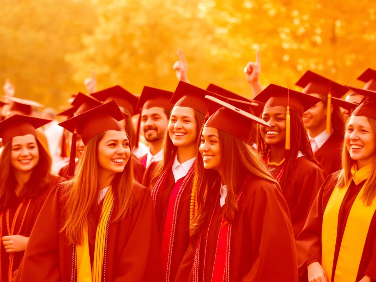 Graduating students in UK